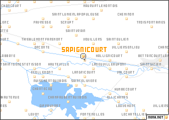 map of Sapignicourt