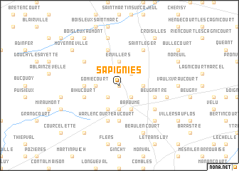 map of Sapignies