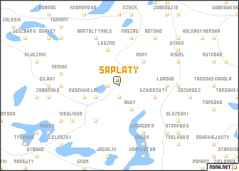 map of Sąpłaty