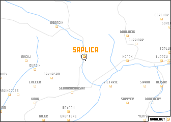 map of Şaplıca