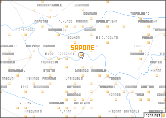 map of Saponé