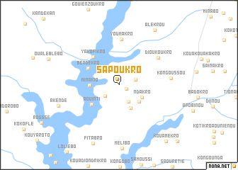 map of Sapoukro