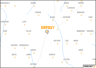 map of Sapouy