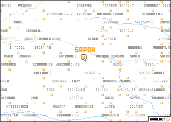 map of Sąpów