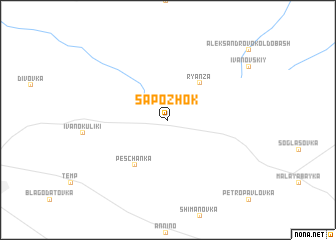 map of Sapozhok