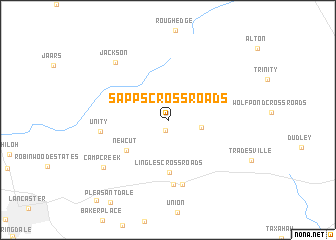 map of Sapps Crossroads