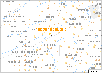 map of Saprānwānwāla