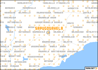 map of Sapugodawela