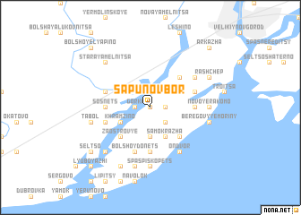 map of Sapunov Bor