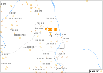 map of Sapún