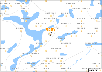 map of Sąpy