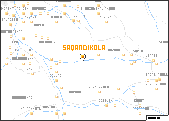 map of Saqandī Kolā