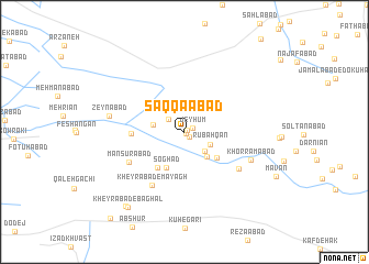map of Saqqāābād