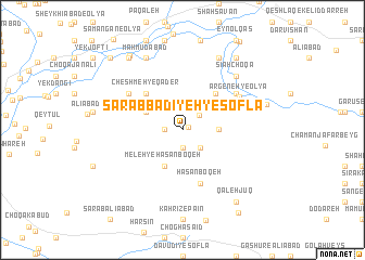 map of Sarāb Bādīyeh-ye Soflá