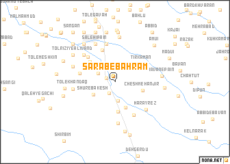 map of Sarāb-e Bahrām