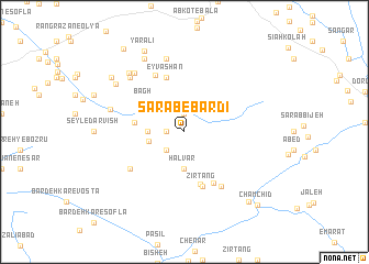map of Sarāb-e Bardī