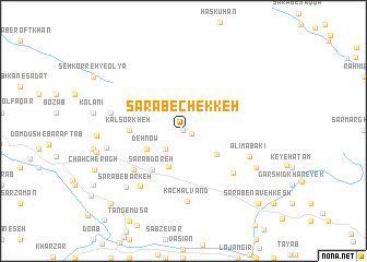 map of Sarāb-e Chekkeh