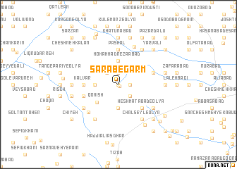 map of Sarāb-e Garm