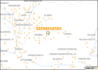 map of Sarāb-e Honām