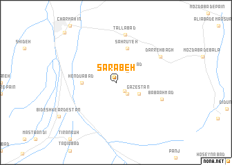 map of Sarābeh