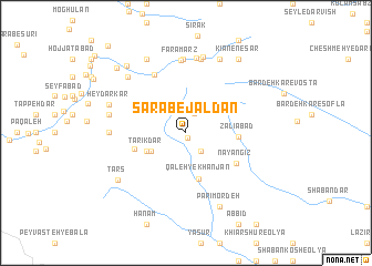 map of Sarāb-e Jaldān