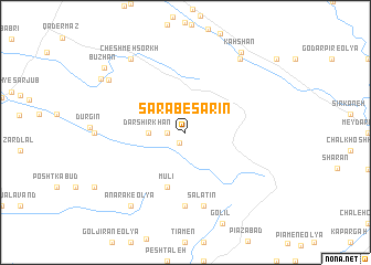 map of Sarāb-e Sarīn