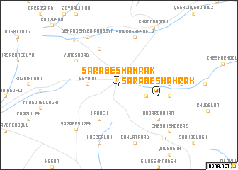 map of Sarāb-e Shahrak