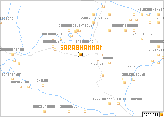 map of Sarāb Ḩammām