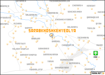 map of Sarāb Khoshkeh-ye ‘Olyā