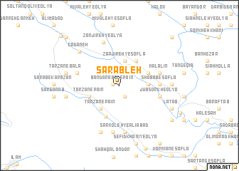 map of Sar Ābleh