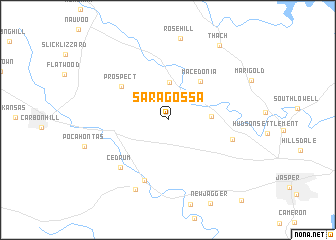 map of Saragossa