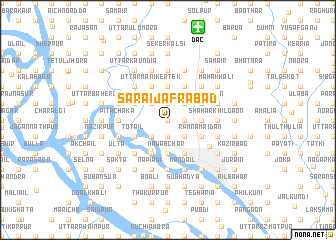 map of Sarāi Jāfrābād