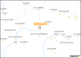 map of Sarājeh