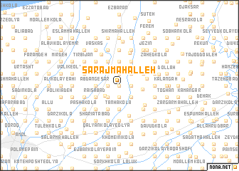 map of Sarāj Maḩalleh