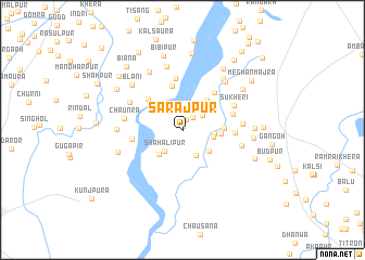 map of Sarājpur