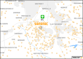 map of Saranac