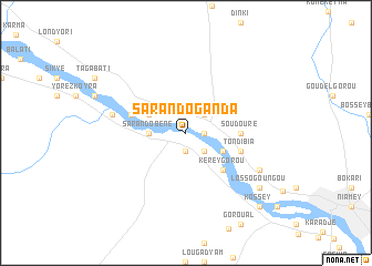 map of Sarando Ganda