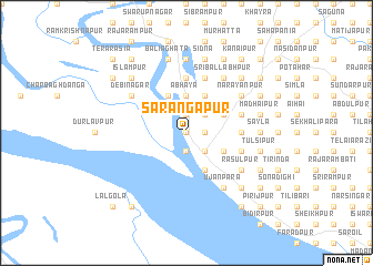 map of Sārangapur