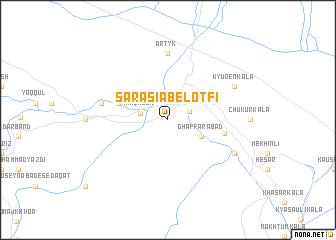 map of Sar Āsīāb-e Loţfī