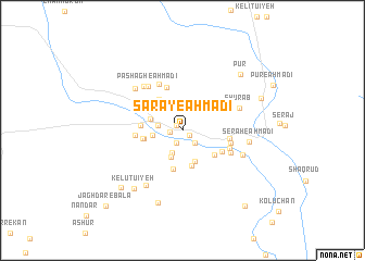 map of Sarā-ye Aḩmadī