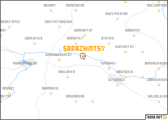 map of Sarazhintsy