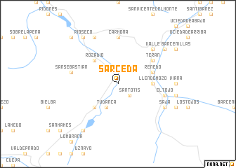 map of Sarceda