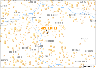 map of Šarčevići