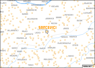 map of Sarčevići