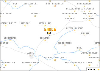 map of Sarcé