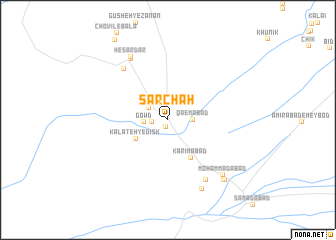 map of Sar Chāh