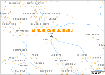 map of Sarchāk-e Ḩājjīābād