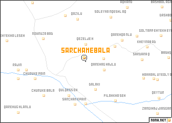 map of Sarcham-e Bālā