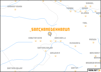 map of Sarcham-e Deh Hārūn