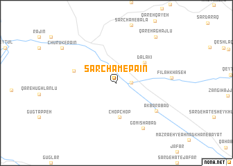 map of Sarcham-e Pāʼīn